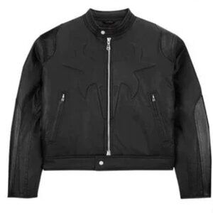 Jordan X Travis Scott Cactus Jack Waxed Leather Jacket Large DZ5474-010 NEW